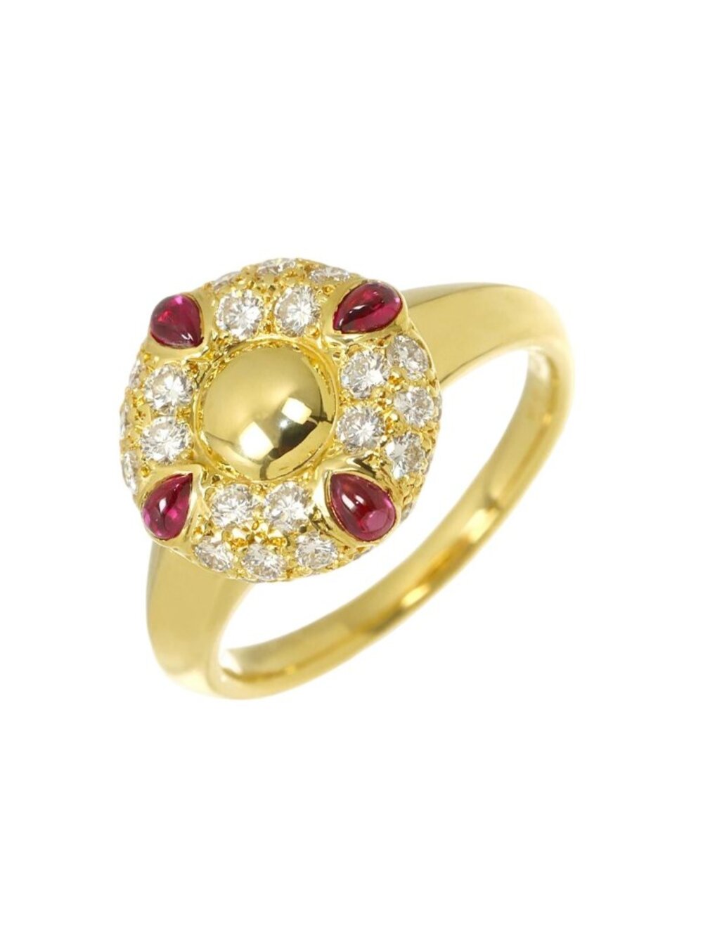 Dior Ring Ruby Diamond 18k Yellow Gold